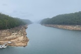 A rainy Warragamba Dam.
