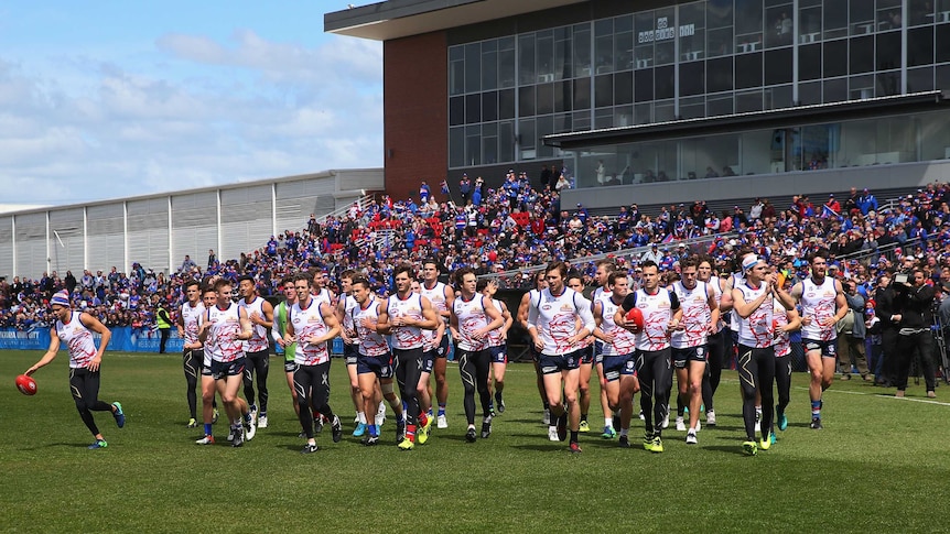 Western Bulldogs train at Whitten Oval before grand final