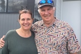 Sarsfield residents John and Carole Kinniburgh standing in front of modular home