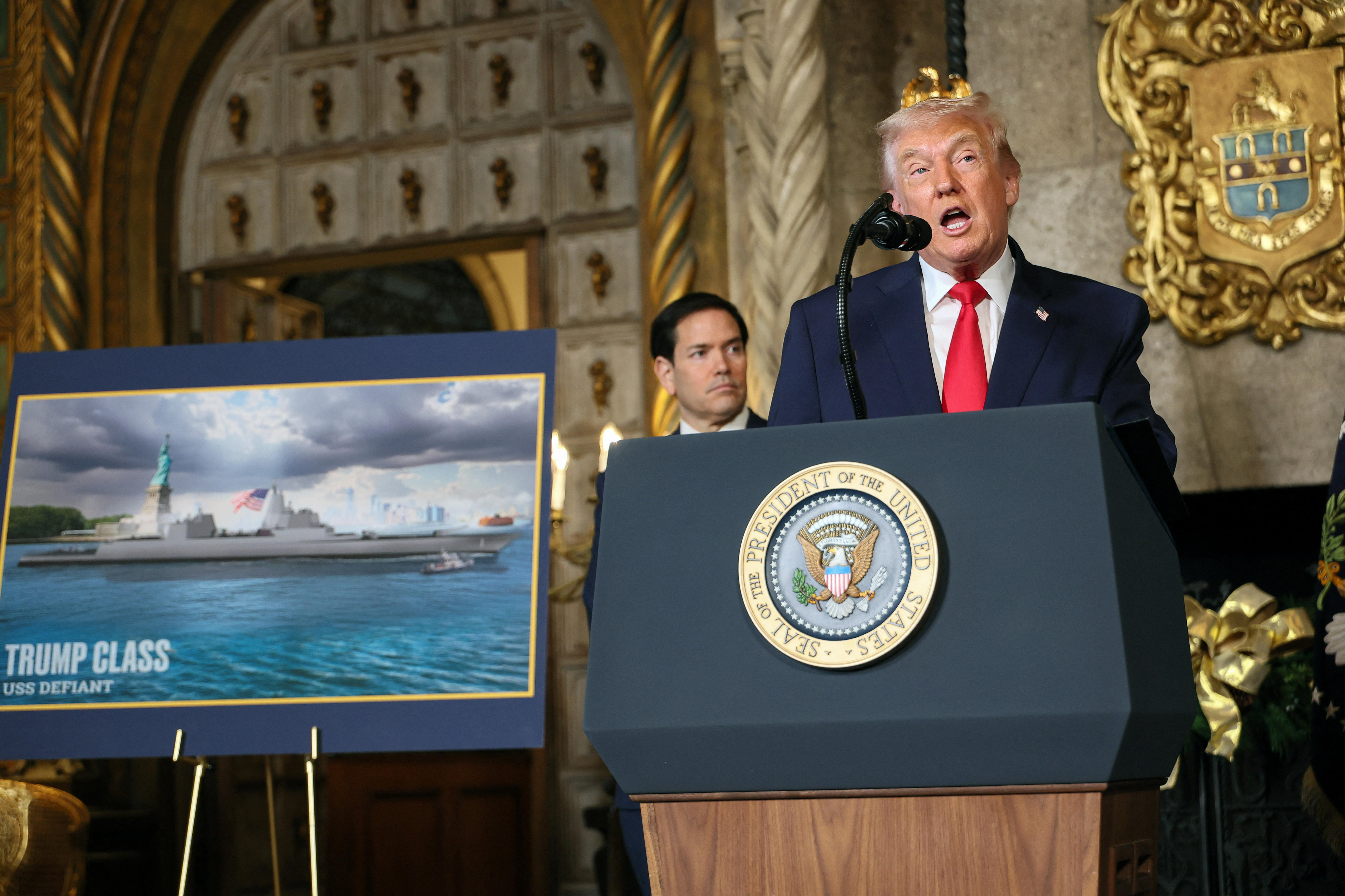 Trump battleship plan poses new risk to AUKUS, committee fears