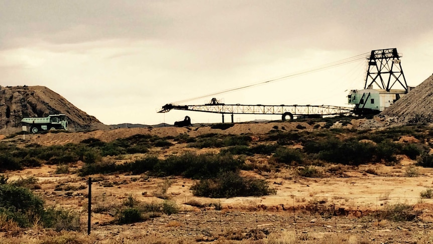Big piece of machinery on a mine site