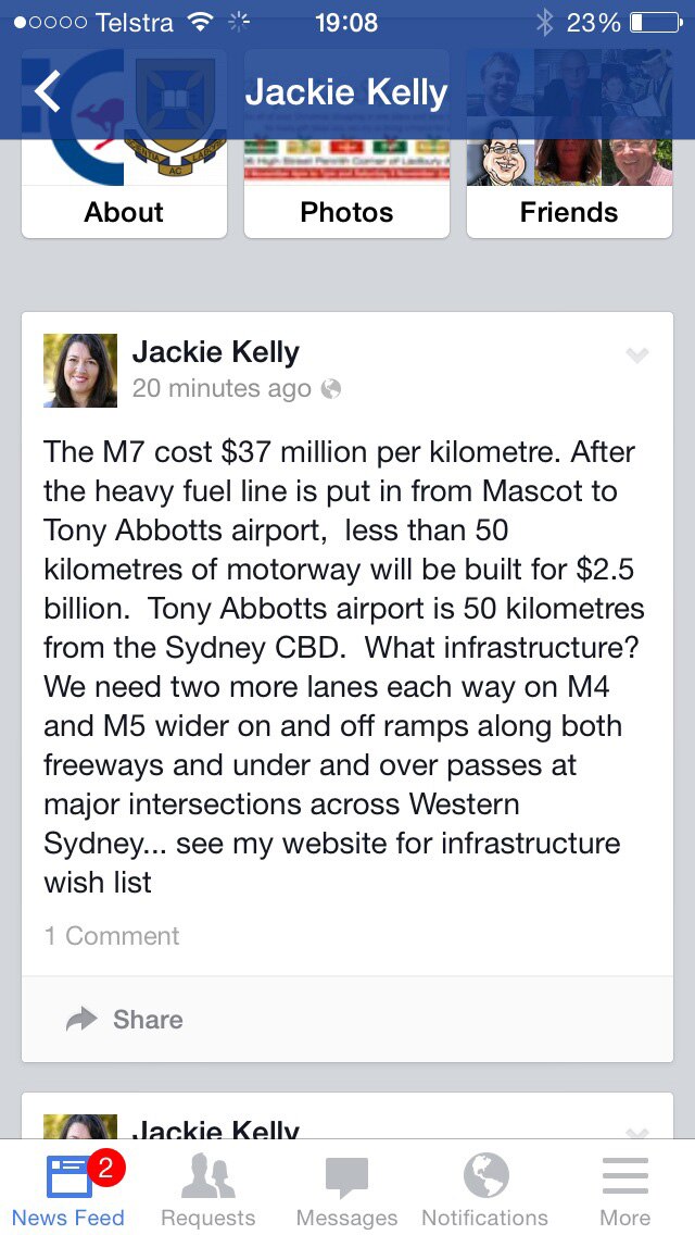 Badgerys Creek Jackie Kelly launches attack on PM Tony Abbott over