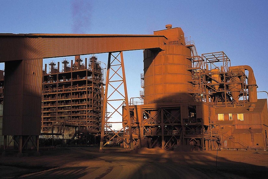 Part of the structures inside the Yabulu nickel and cobalt plant.