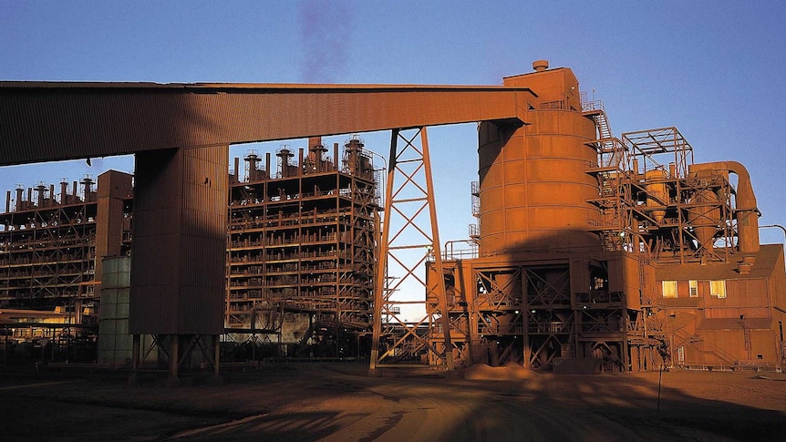 Part of the structures inside the Yabulu nickel and cobalt plant.