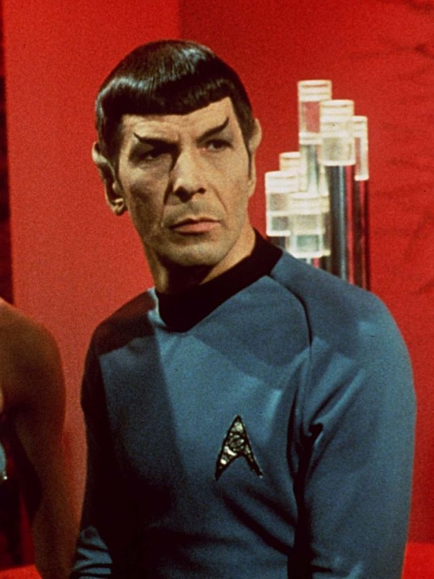 Leonard Nimoy as Mr Spock from the 1960s TV series Star Trek