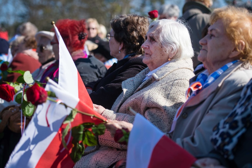 Ravensbruck survivors at the 70th anniversary of the camp's liberation