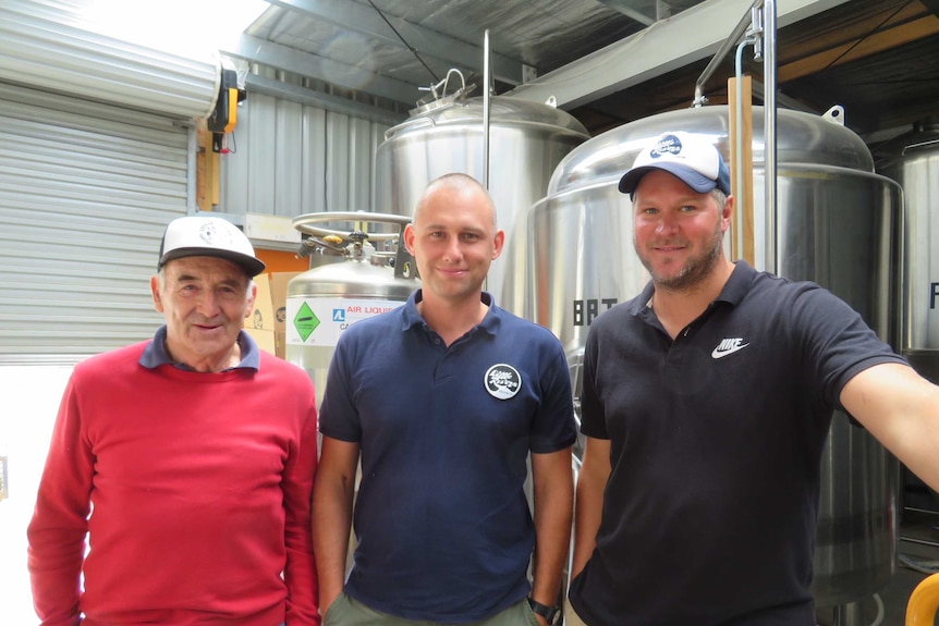 Graham Shearer, Alex Illman and Chris Carins from Little Rivers brewery