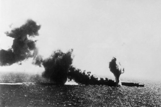 Japanese carrier Shoho under attack