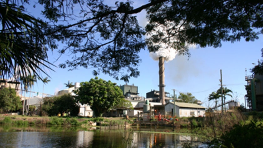 A landscape photo of the Pioneer sugar mill, in Queensland's Burdekin region.