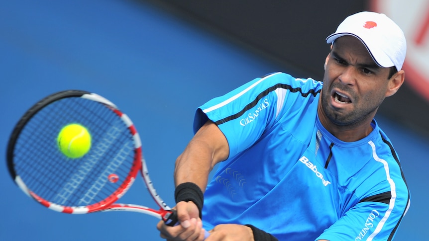Shock result ... Colombia's Alejandro Falla (pictured) stunned Mardy Fish in straight sets.
