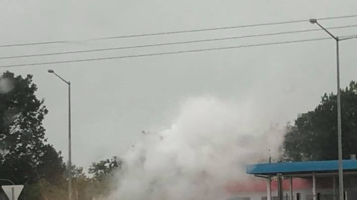 Gas leaks from a service station in Coolalinga