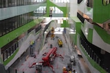 The inside of Perth Children's Hospital where construction work is continuing.