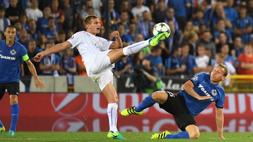 Leicester City's Marc Albrighton in the Champions League