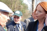 Julia Gillard meets with Australian Korean War veterans at Kapyong.
