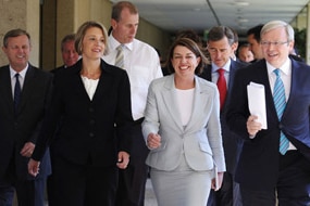 State and territory leaders today put their ideas for health reform to the Federal Government. (AAP: Patrick Hamilton)