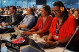 Delegates at climate change talks in Peru