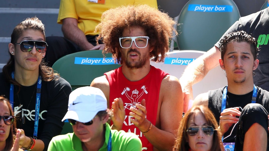 Redfoo watches on at Rod Laver Arena