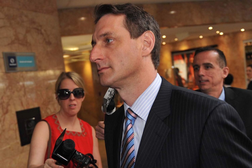 Eric Roozendaal arrives at the Independent Commission Against Corruption (ICAC)