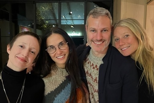 Andrea, Demi Moore, director Michael Martin and Gwyneth post for a selfie.