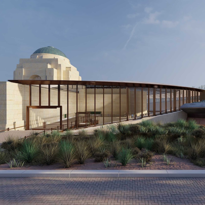 The design mock-up for the proposed new Anzac Hall.