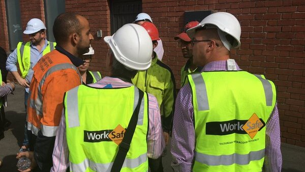 Worksafe officials on site