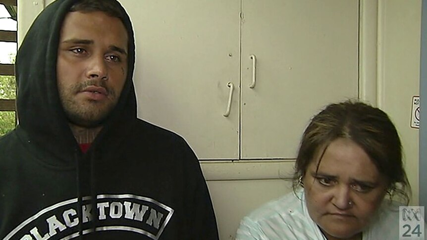 Braydan Pittman and his mother Jody speak to the media