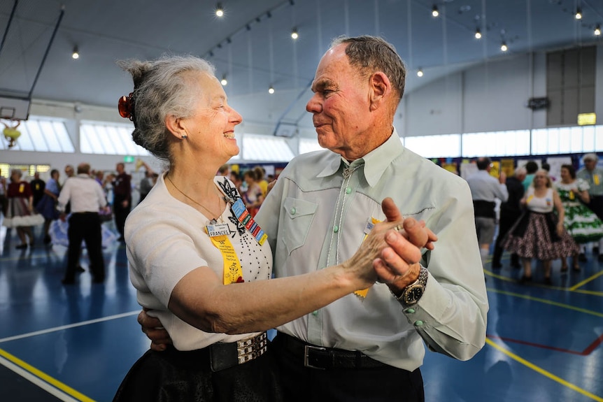 Frances and John McCallister dancing