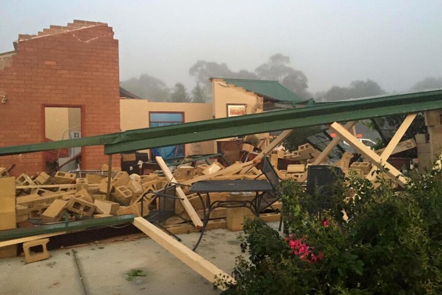 Homes destroyed in storm at Forbes Creek in south-east NSW.