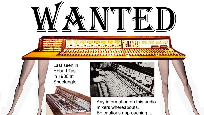 Wanted poster for BWE audio mixing desk.