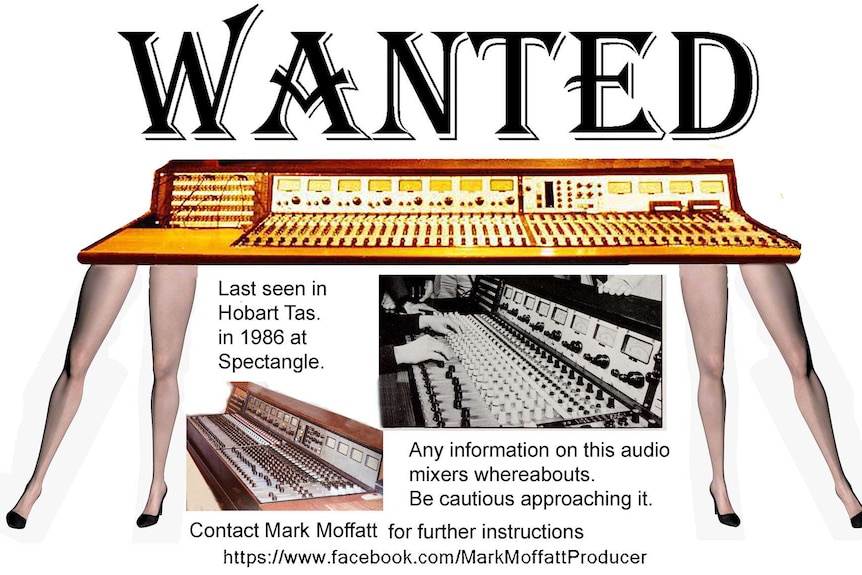 Wanted poster for BWE audio mixing desk.