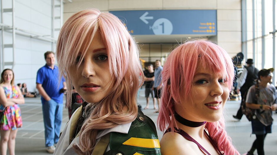 Phoebe Hanrahan (AKA Lightning from Final Fantasy XIII) and Shani Pickering (AKA Sarah from Final Fantasy XIII)