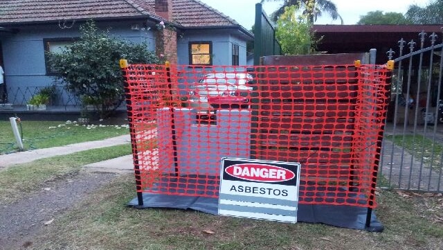 Asbestos outside a house in Penrith.
