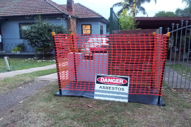 Asbestos outside a house in Penrith.