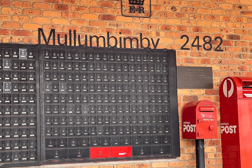 Mullumbimby post boxes, showing postcode 2482 