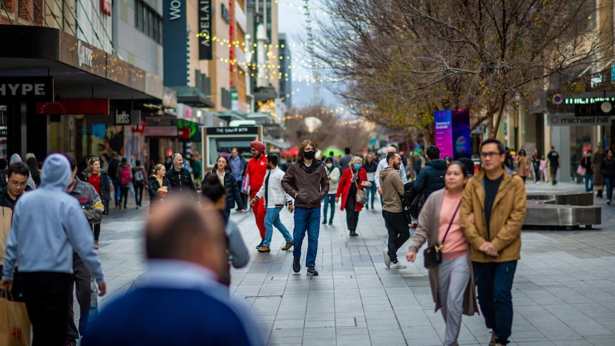 rundle mall shoppers in rundle mall