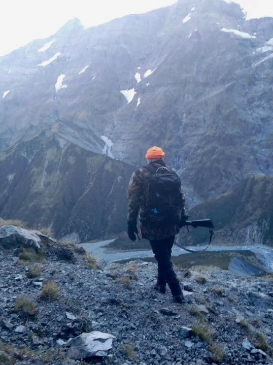 Tony Campbell hunting in New Zealand