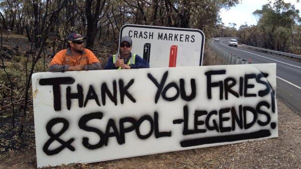 Message of thanks for the CFS, police