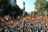 Supporters demonstrate in Barcelona in an unprecedented show of mass support for autonomy from Madrid.