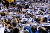 Melbourne Victory fans at the A-League Melbourne derby