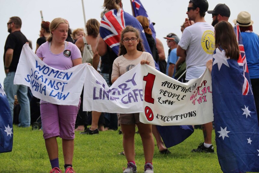 Children at a Perth Reclaim Australia rally