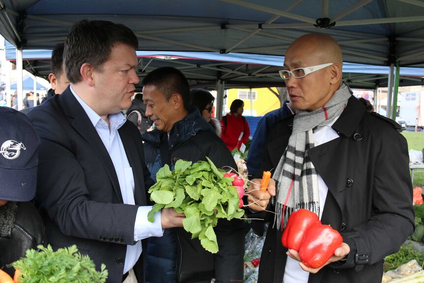 Chef Wong with State Growth Minister Matthew Groom