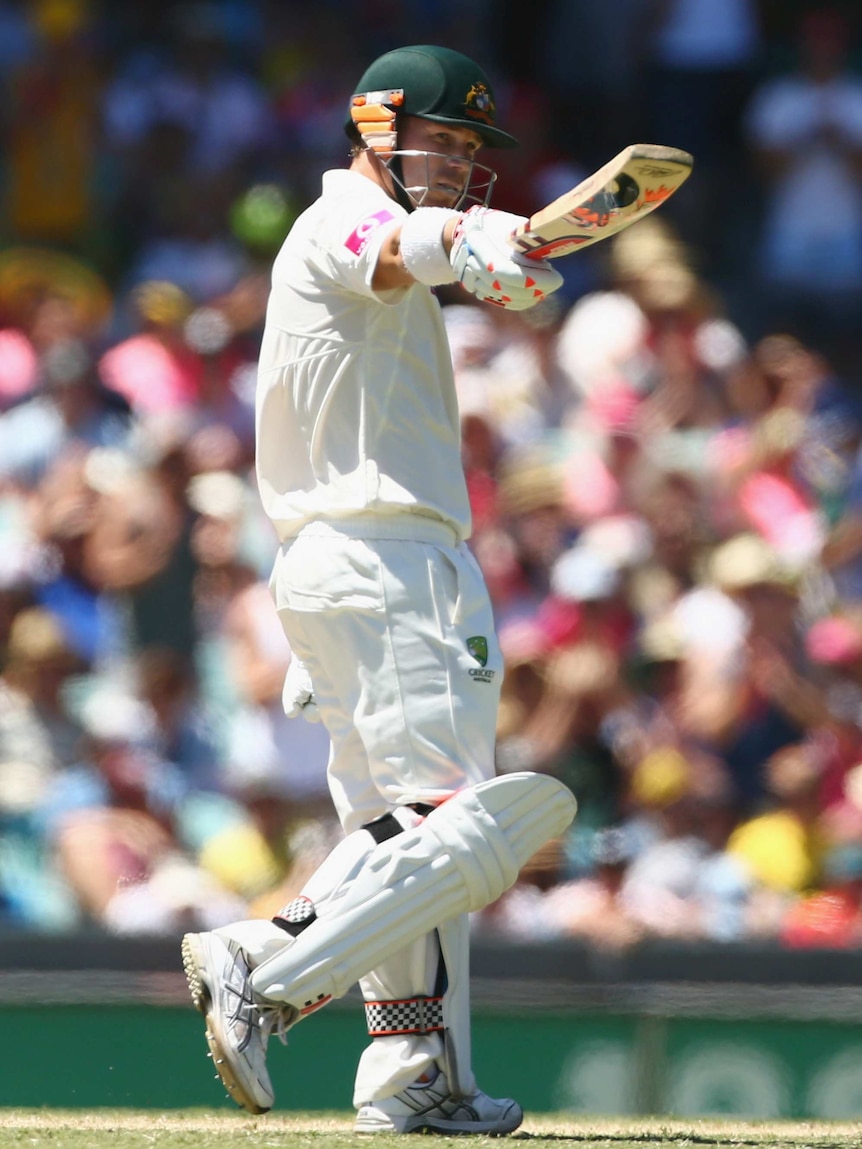 David Warner hit a quickfire 85 to put Australia on top early on.