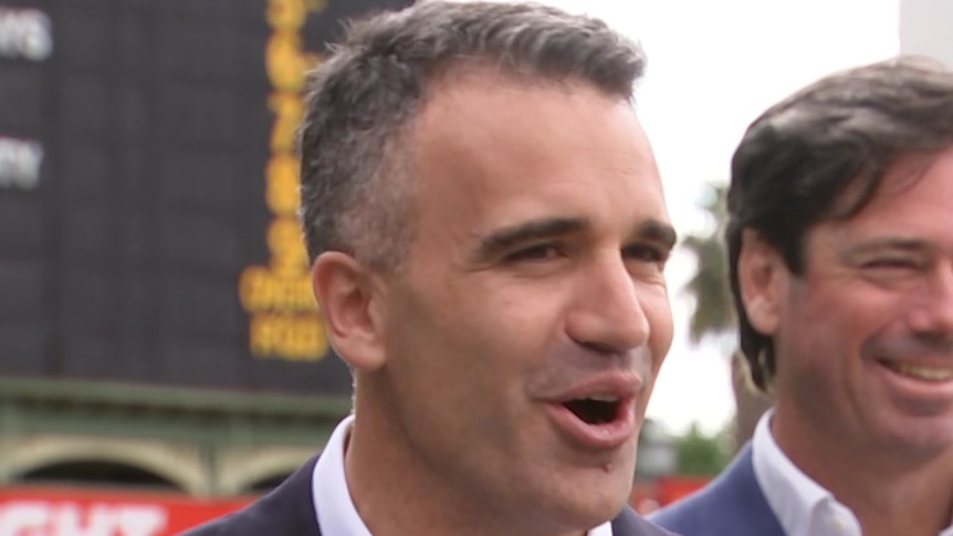 SA Premier Peter Malinauskas criticised over ‘sloppy seconds’ remark about AFL round win