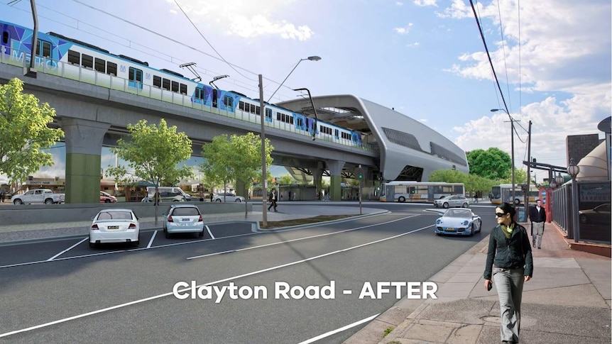 Sky train for Cranbourne Pakenham line