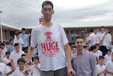 Tall man in Sydney school