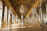 The hall of mirrors at the Palace of Versailles in France.