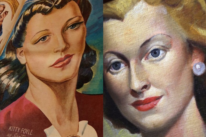 A composite image of two paintings.