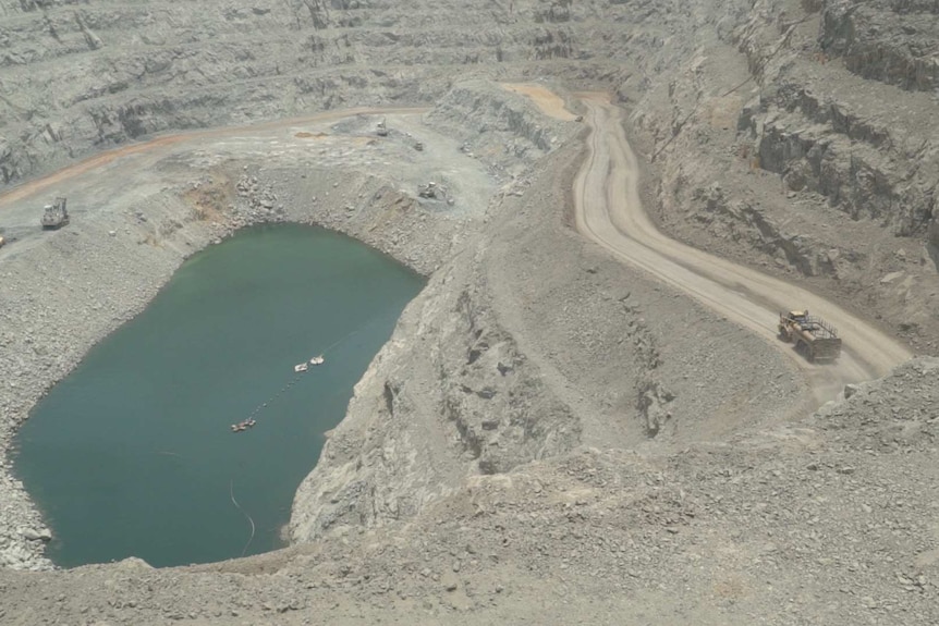Open-cut mine aerial view
