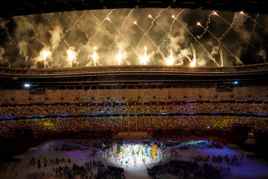 Fireworks go off after Paralympics closing ceremony