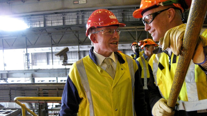 Tony Abbott shown around Port Kembla plant
